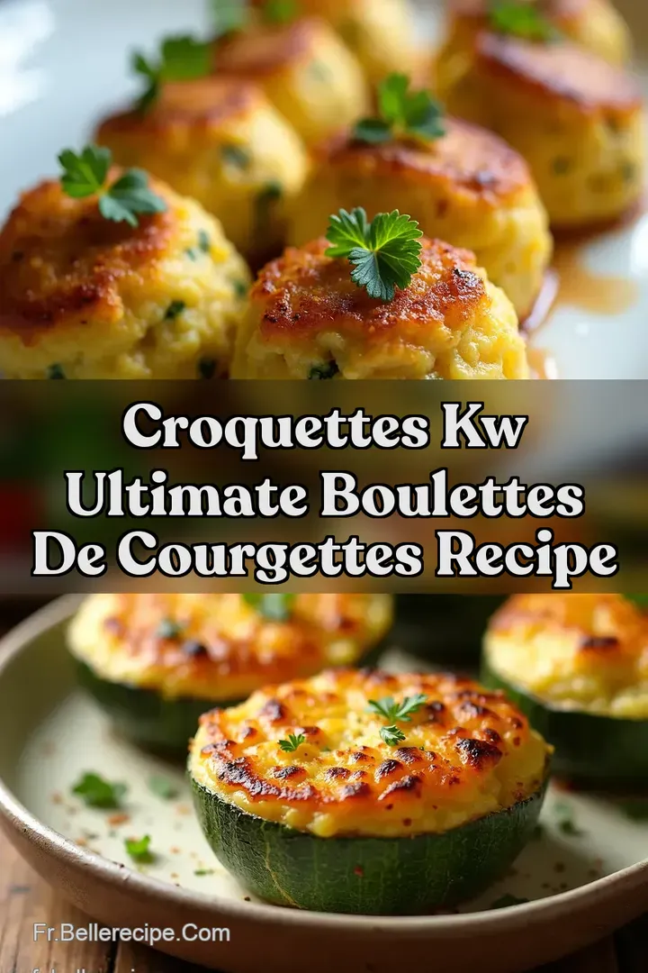Croquettes kw Ultimate Boulettes de Courgettes Recipe
