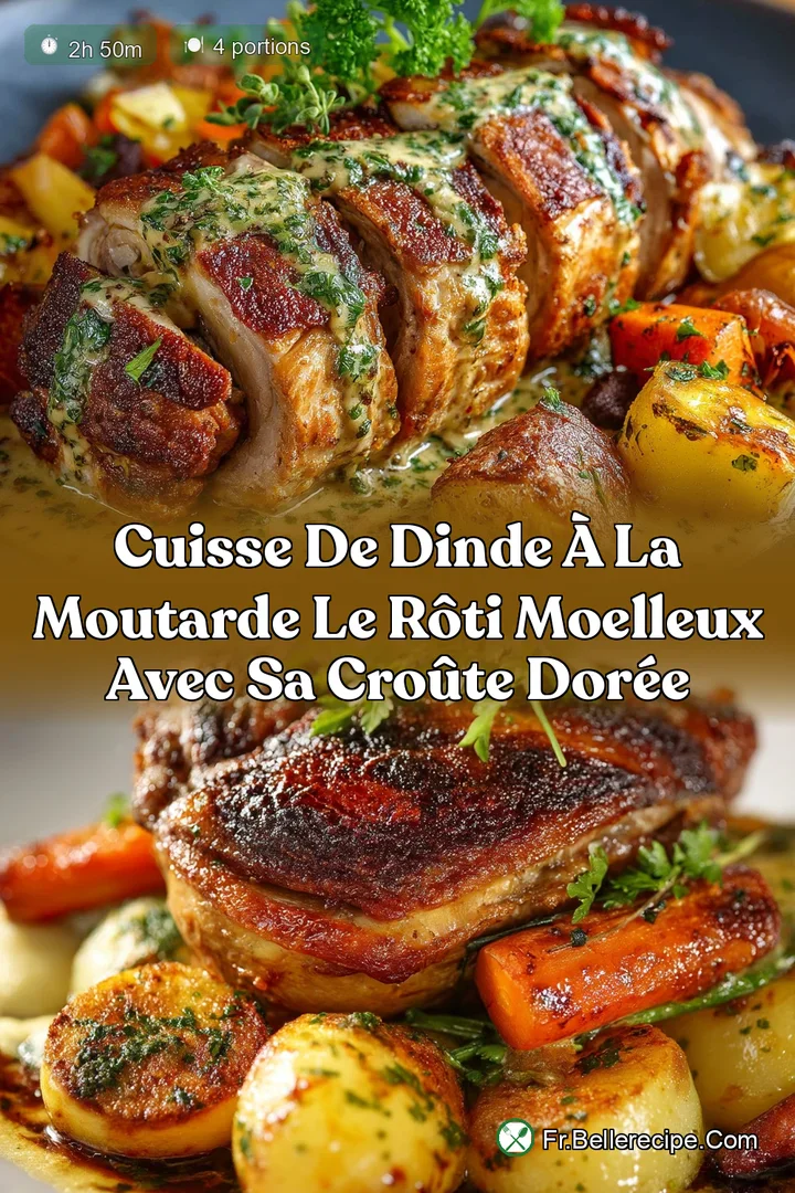 Cuisse de Dinde &agrave; la Moutarde Le R&ocirc;ti Moelleux avec sa Cro&ucirc;te Dor&eacute;e