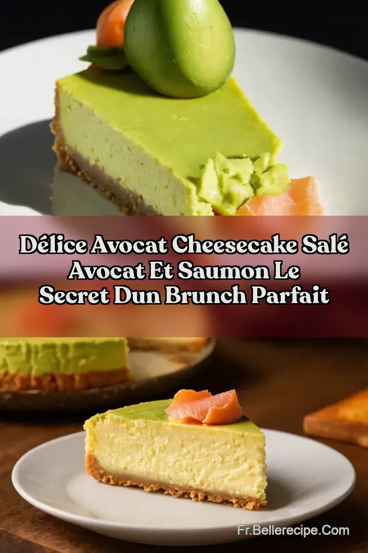 D&eacute;lice Avocat Cheesecake Sal&eacute; Avocat et Saumon Le Secret dun Brunch Parfait