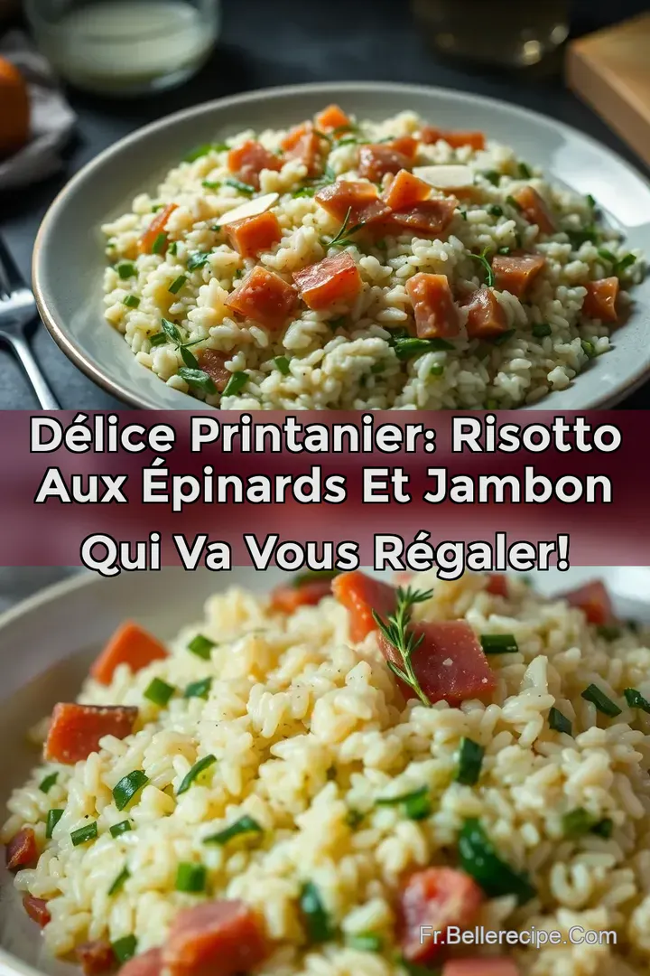 D&eacute;lice Printanier: Risotto aux &Eacute;pinards et Jambon qui va Vous R&eacute;galer!