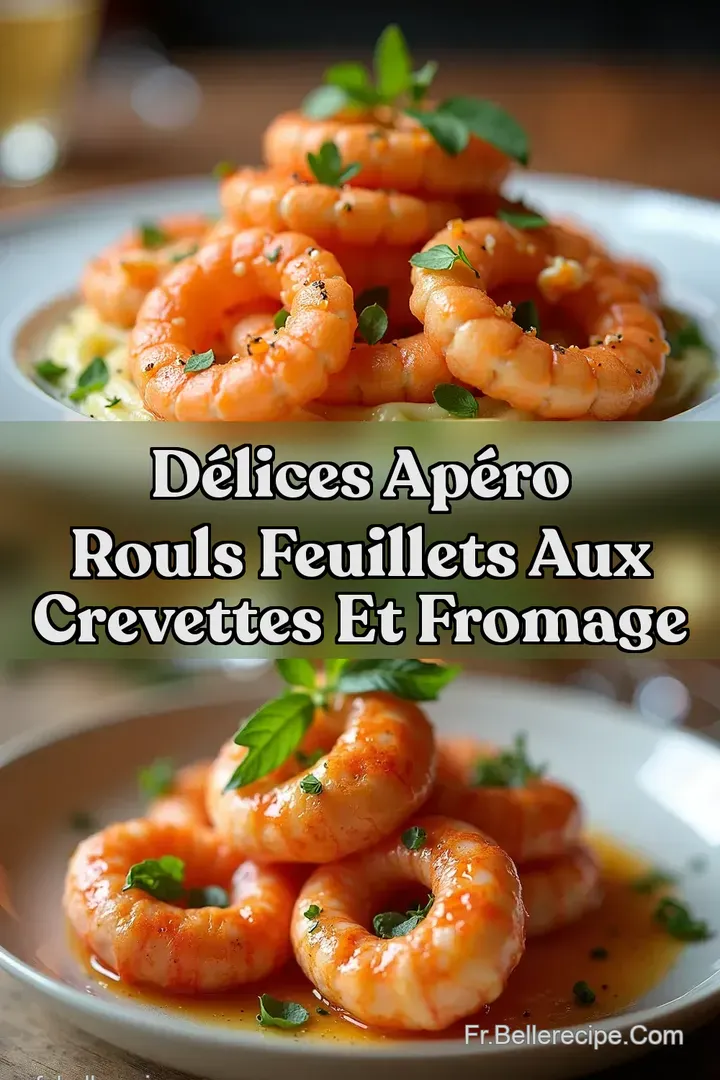 D&eacute;lices Ap&eacute;ro Rouls Feuillets aux Crevettes et Fromage