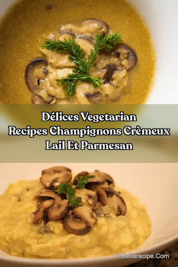 D&eacute;lices Vegetarian Recipes Champignons Cr&egrave;meux lAil et Parmesan