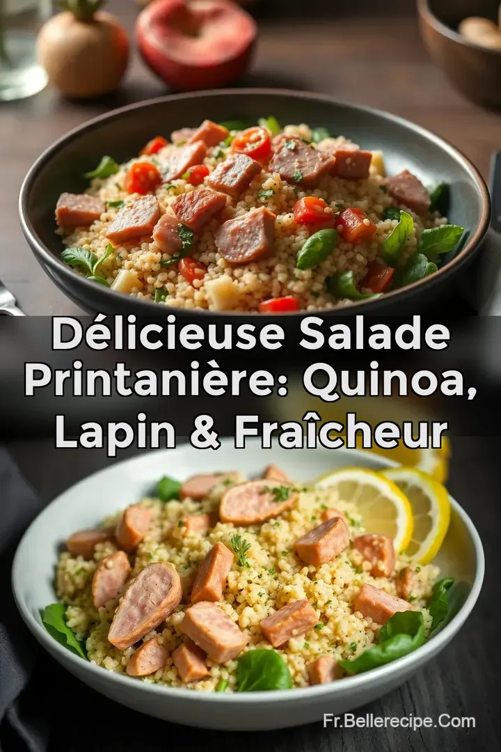 D&eacute;licieuse Salade Printani&egrave;re: Quinoa Lapin & Fra&icirc;cheur