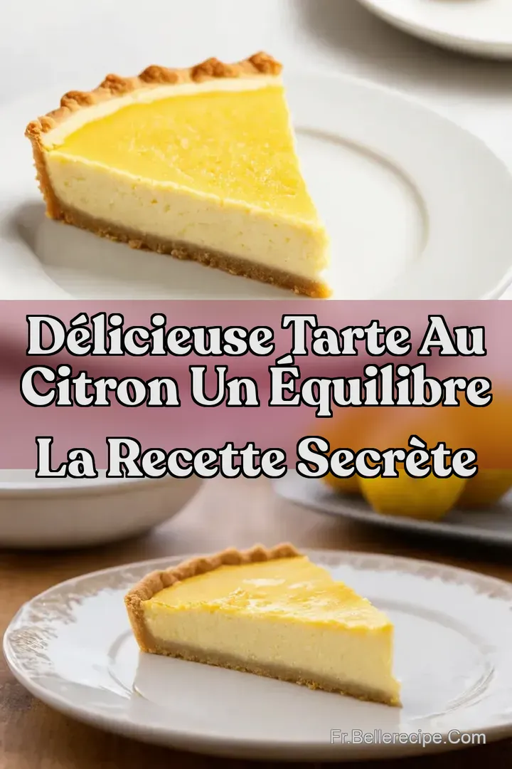D&eacute;licieuse Tarte au Citron Un &eacute;quilibre La Recette Secr&egrave;te