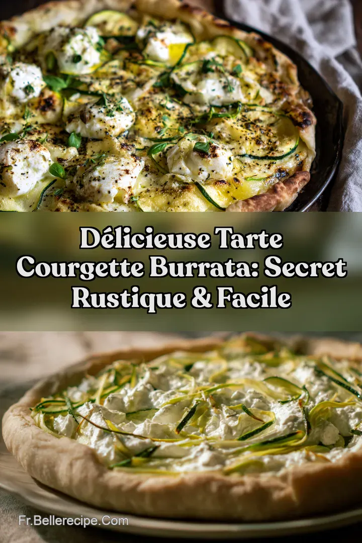 D&eacute;licieuse Tarte Courgette Burrata: Secret Rustique & Facile