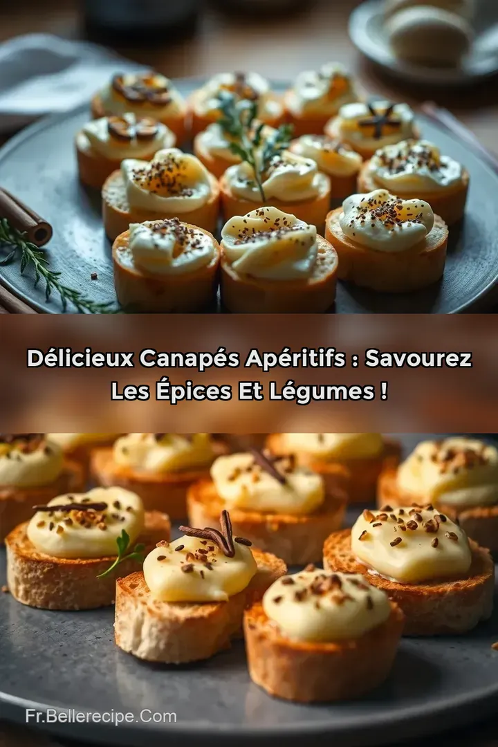 D&eacute;licieux Canap&eacute;s Ap&eacute;ritifs : Savourez les &Eacute;pices et L&eacute;gumes !