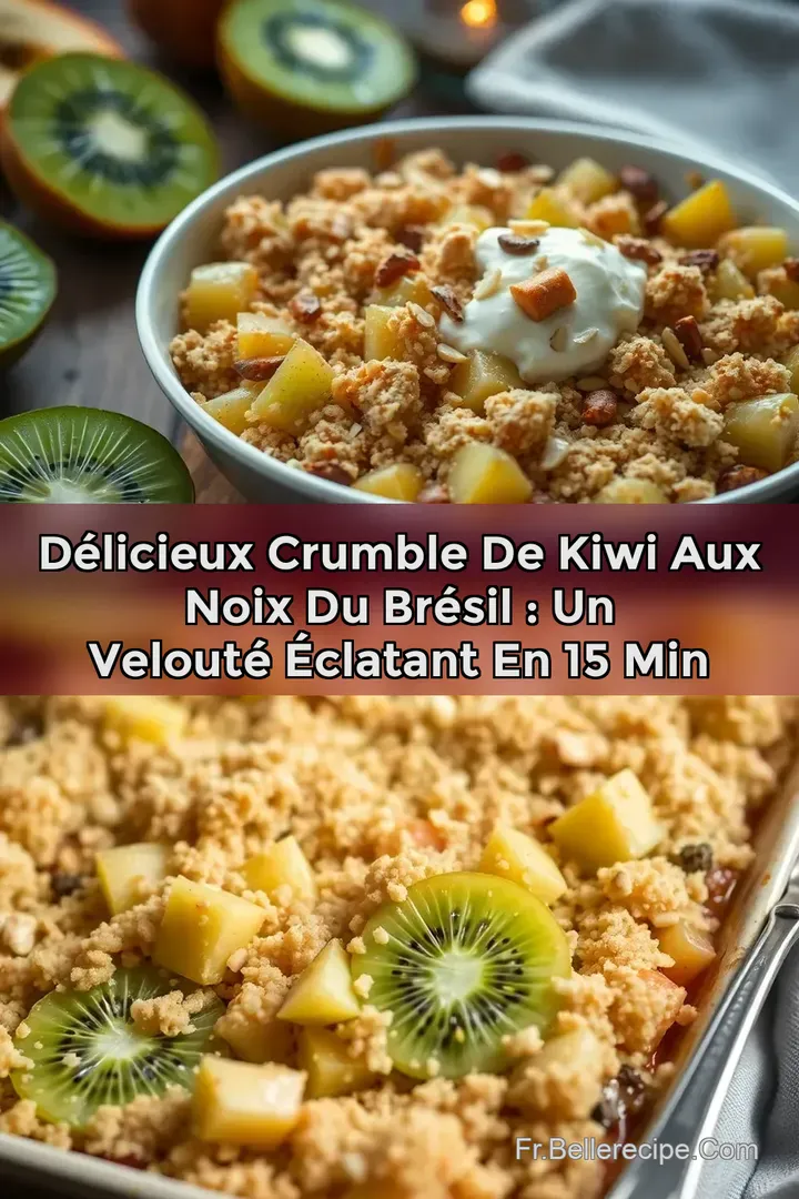 D&eacute;licieux Crumble de Kiwi aux Noix du Br&eacute;sil : Un Velout&eacute; &Eacute;clatant en 15 Min