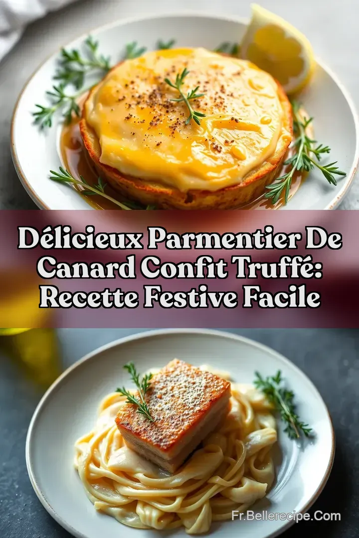 D&Eacute;LICIEUX Parmentier de Canard Confit Truff&eacute;: Recette Festive Facile