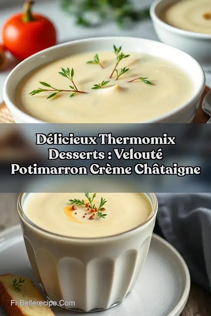 D&eacute;licieux Thermomix Desserts : Velout&eacute; Potimarron Cr&egrave;me Ch&acirc;taigne