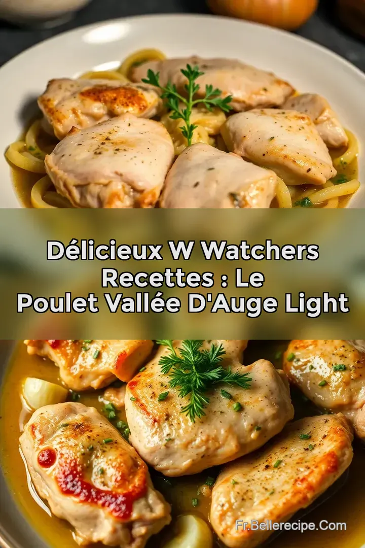 D&eacute;licieux w watchers recettes : Le Poulet Vall&eacute;e d Auge Light