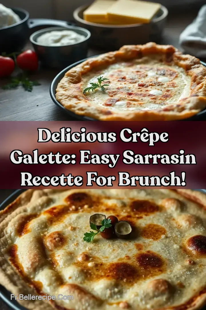 Delicious Cr&ecirc;pe Galette: Easy Sarrasin Recette for Brunch!