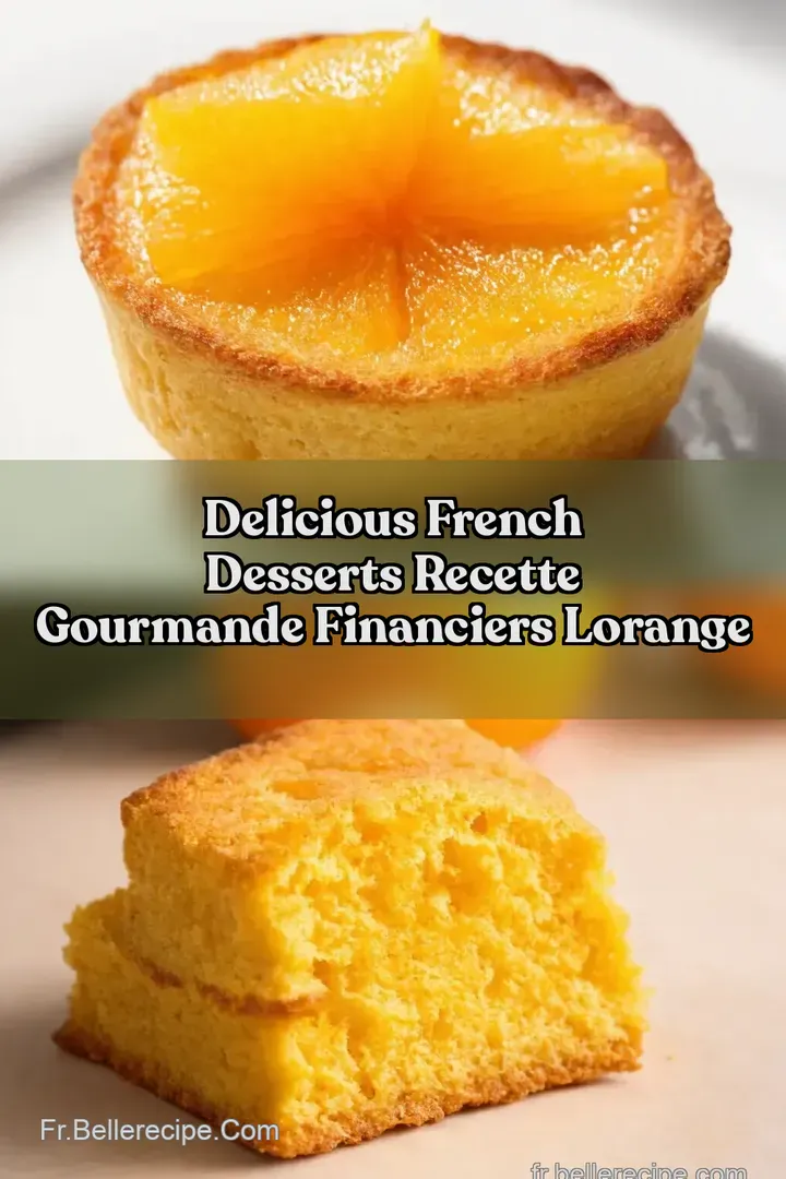 Delicious French Desserts Recette Gourmande Financiers lOrange