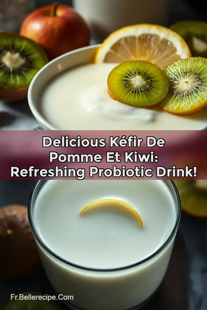 Delicious K&eacute;fir de Pomme et Kiwi: Refreshing Probiotic Drink!