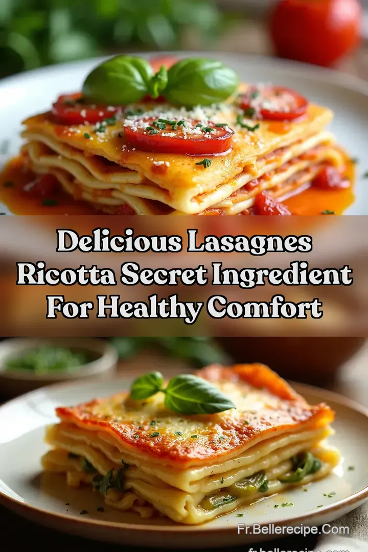 Delicious Lasagnes Ricotta Secret Ingredient for Healthy Comfort