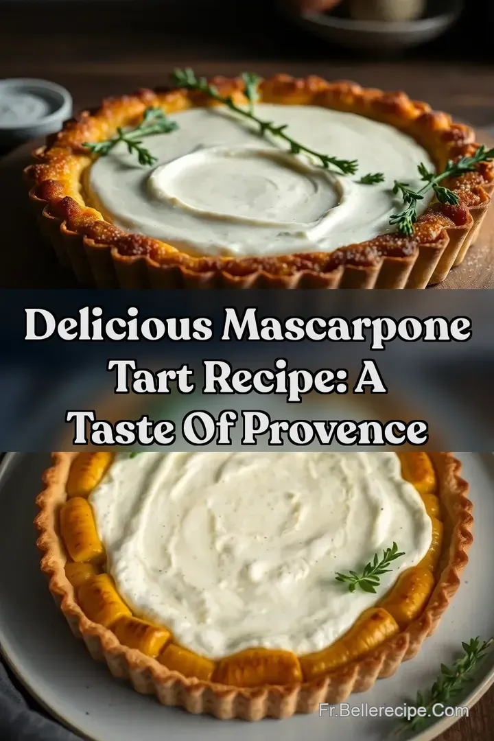 Delicious Mascarpone Tart Recipe: A Taste of Provence