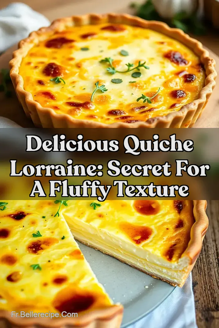 Delicious Quiche Lorraine: Secret for a Fluffy Texture