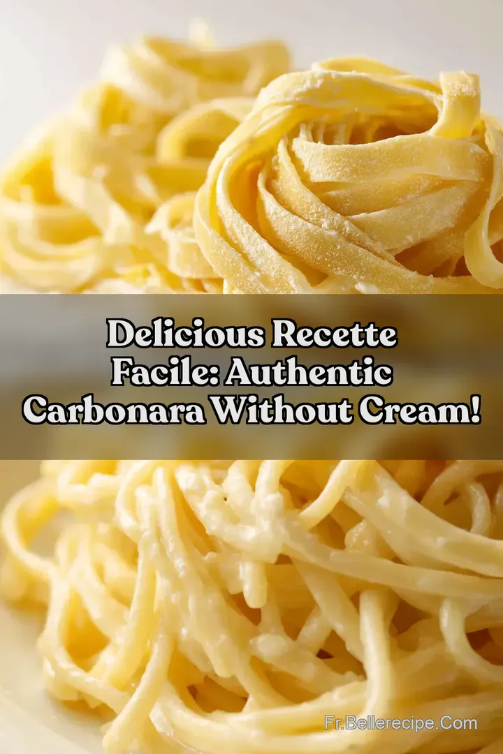 Delicious Recette Facile: Authentic Carbonara Without Cream!