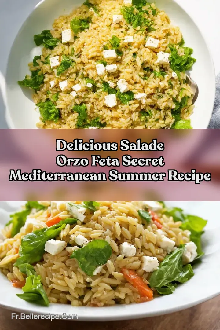 Delicious Salade Orzo Feta Secret Mediterranean Summer Recipe