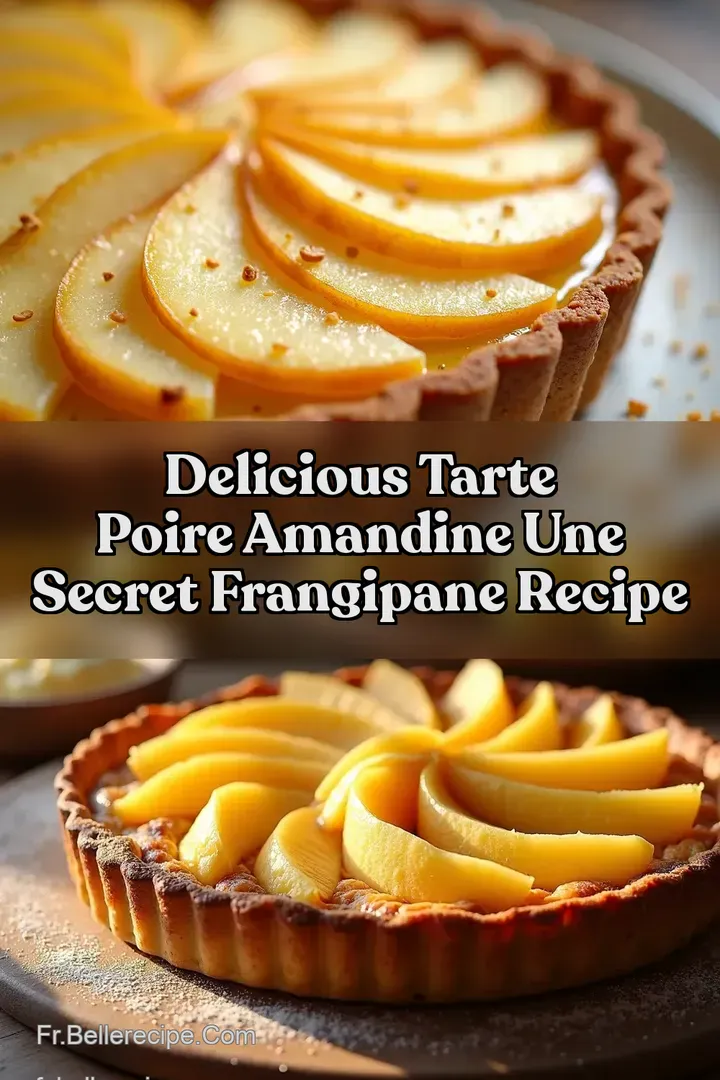 Delicious Tarte Poire Amandine Une Secret Frangipane Recipe