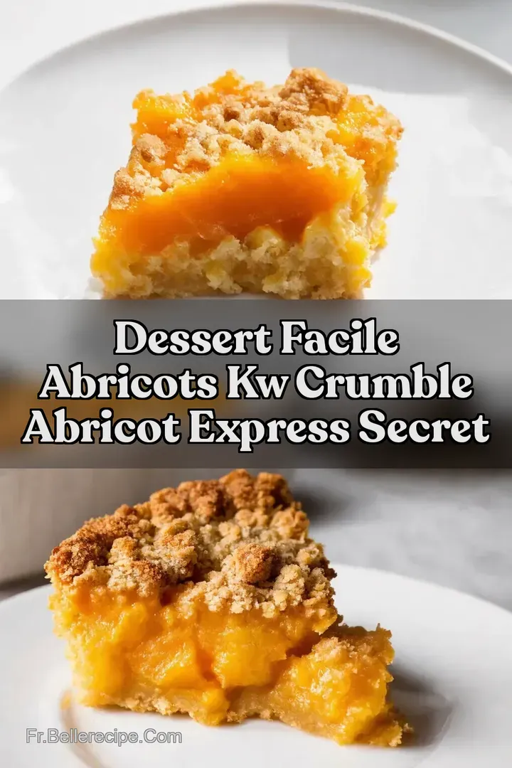 Dessert Facile Abricots kw Crumble Abricot Express Secret