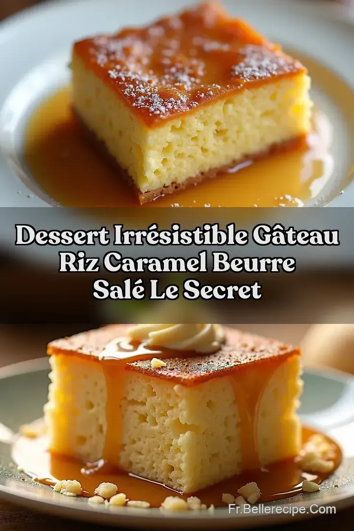 Dessert Irr&eacute;sistible G&acirc;teau Riz Caramel Beurre Sal&eacute; LE secret