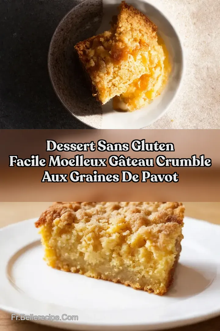 Dessert Sans Gluten Facile Moelleux G&acirc;teau Crumble aux Graines de Pavot