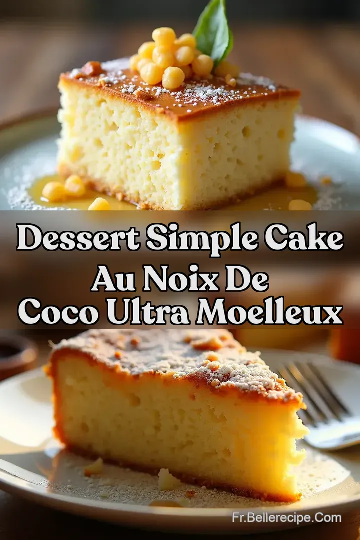Dessert Simple Cake au Noix de Coco Ultra Moelleux