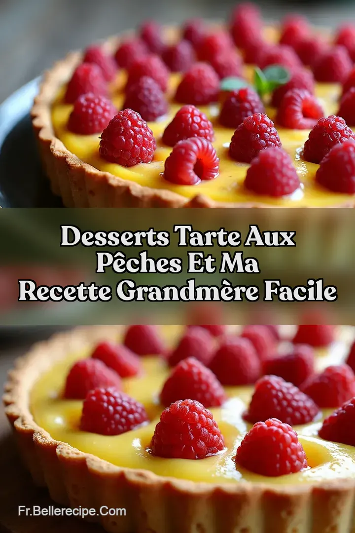 Desserts Tarte aux P&ecirc;ches et Ma Recette GrandM&egrave;re Facile