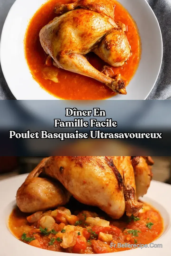 D&icirc;ner en famille facile Poulet Basquaise UltraSavoureux