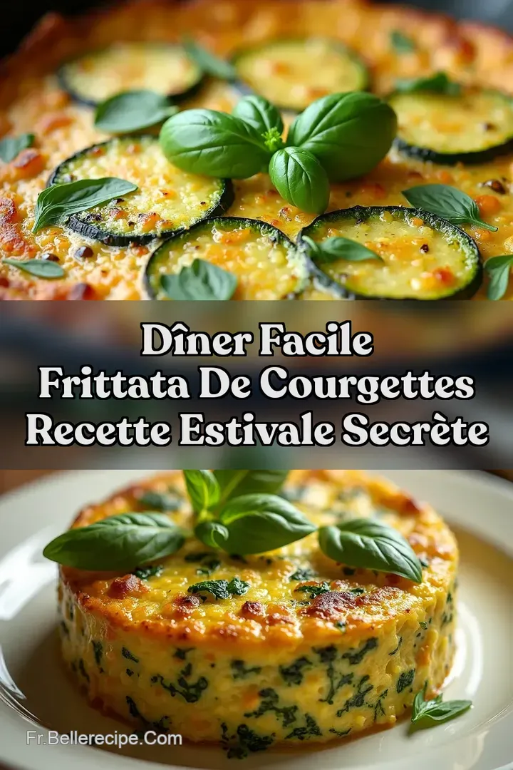 D&icirc;ner Facile Frittata de Courgettes Recette Estivale Secr&egrave;te