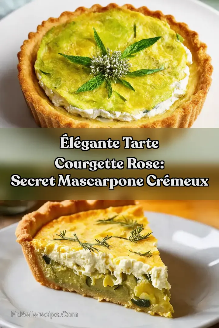 &Eacute;l&eacute;gante Tarte Courgette Rose: Secret Mascarpone Cr&eacute;meux