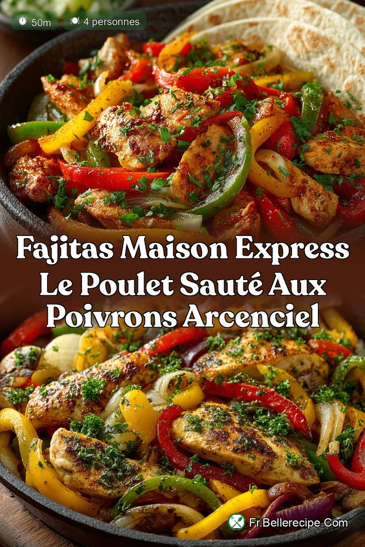 Fajitas Maison Express Le Poulet Saut&eacute; aux Poivrons ArcenCiel