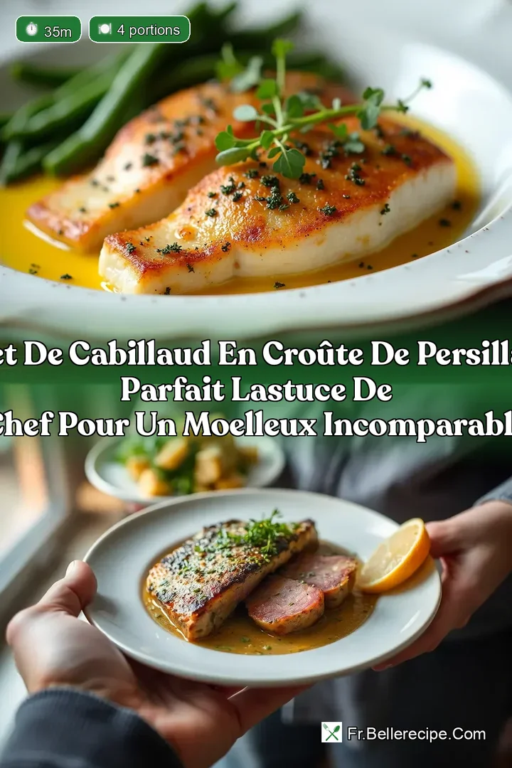 Filet de Cabillaud en Cro&ucirc;te de Persillade Parfait LAstuce de Chef pour un Moelleux Incomparable