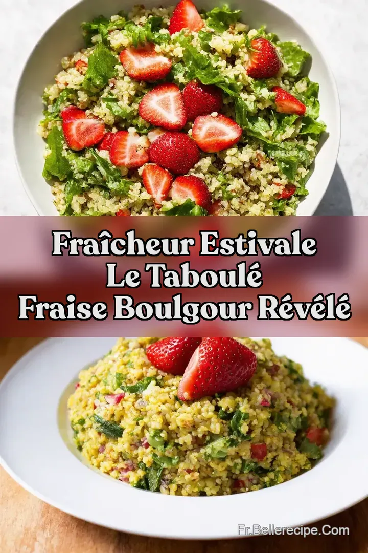 Fra&icirc;cheur Estivale Le Taboul&eacute; Fraise Boulgour R&eacute;v&eacute;l&eacute;
