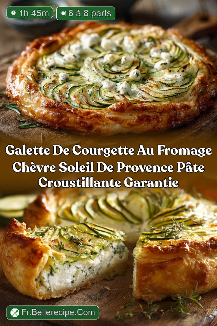 Galette de courgette au fromage ch&egrave;vre soleil de Provence p&acirc;te croustillante garantie