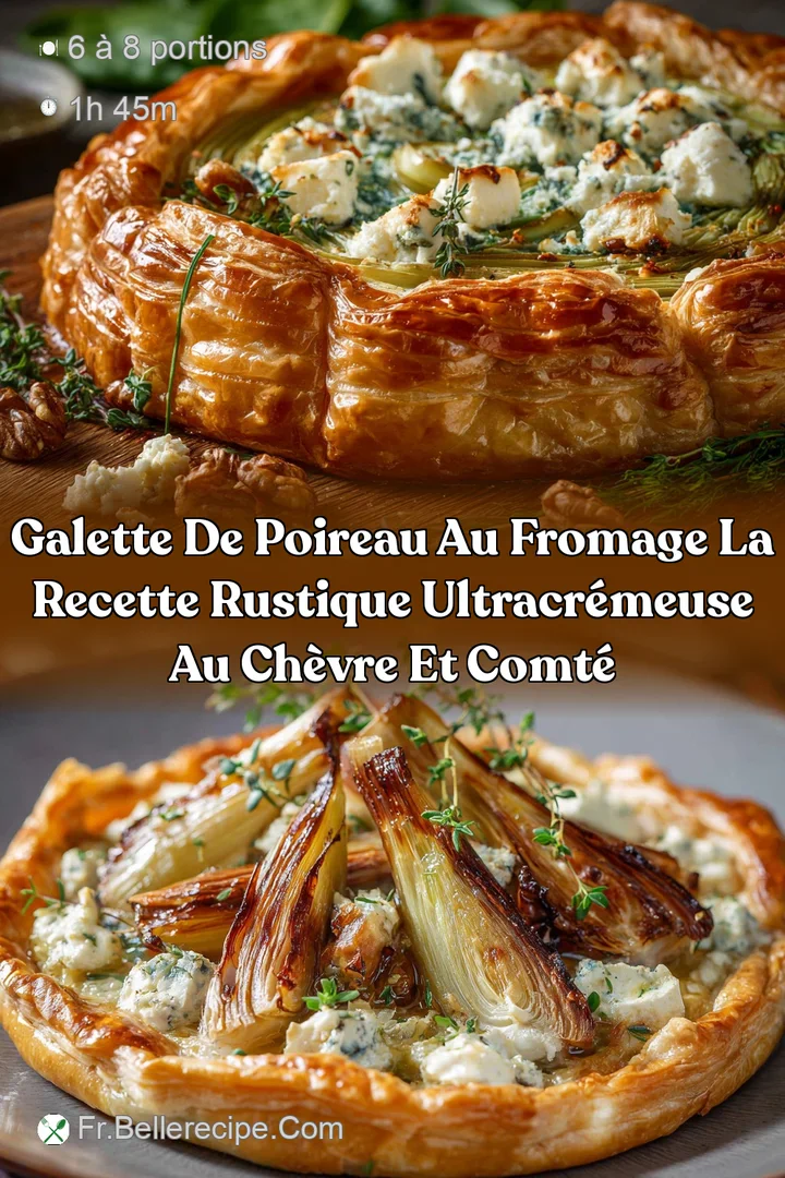 Galette de poireau au fromage La recette rustique ultracr&eacute;meuse au ch&egrave;vre et Comt&eacute;