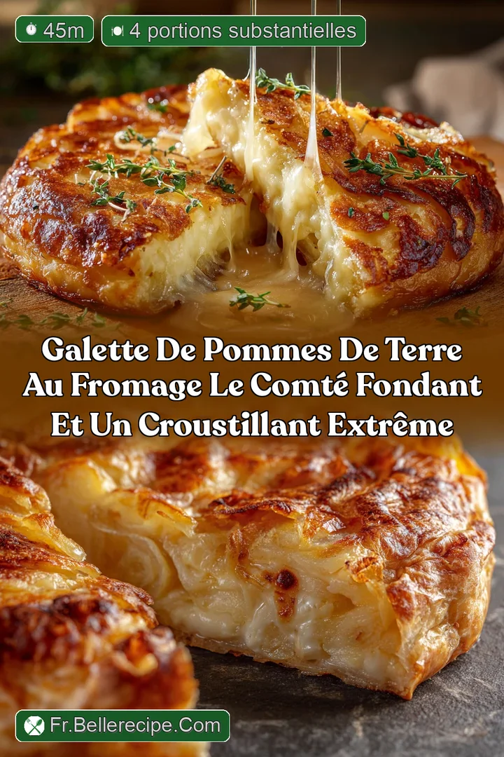Galette de pommes de terre au fromage Le Comt&eacute; Fondant et un Croustillant Extr&ecirc;me