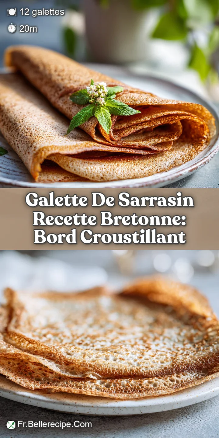 Close-up of a rustic buckwheat galette, the crispy edges contrasted by a soft, cheesy filling and flecks of vibrant green ...