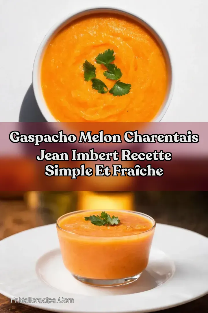 Gaspacho Melon Charentais Jean Imbert Recette Simple et Fra&icirc;che