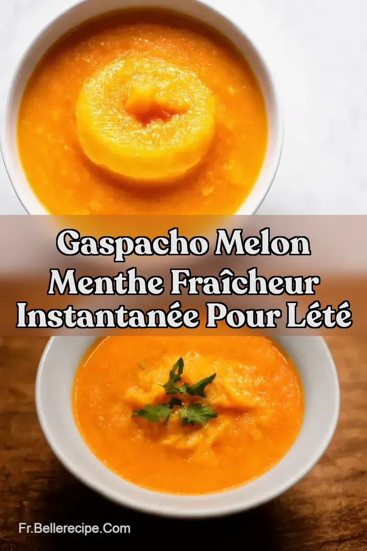 Gaspacho Melon Menthe Fra&icirc;cheur Instantan&eacute;e Pour l&Eacute;t&eacute;