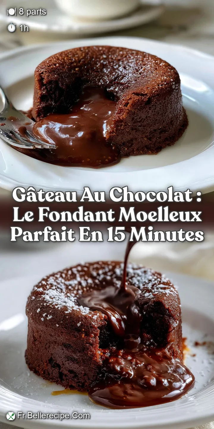 G&acirc;teau au chocolat : Le Fondant Moelleux Parfait en 15 Minutes
