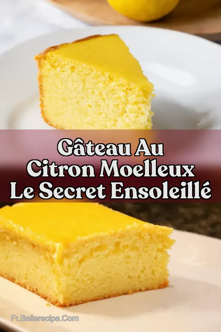 G&acirc;teau au Citron Moelleux Le Secret Ensoleill&eacute;