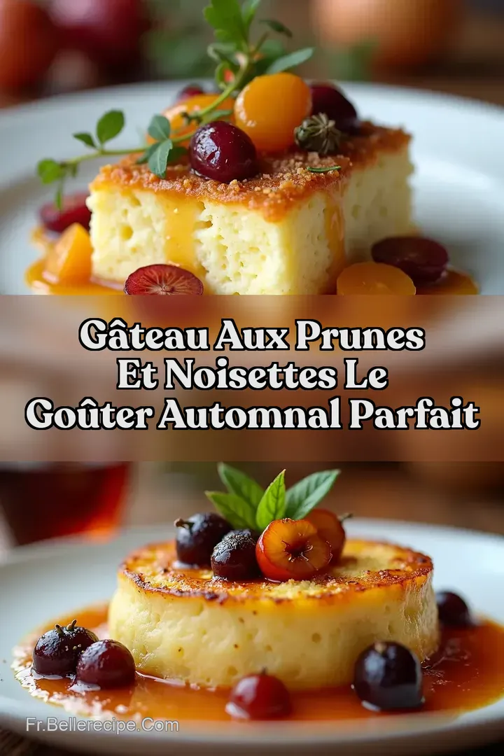 G&acirc;teau aux Prunes et Noisettes Le Go&ucirc;ter Automnal Parfait