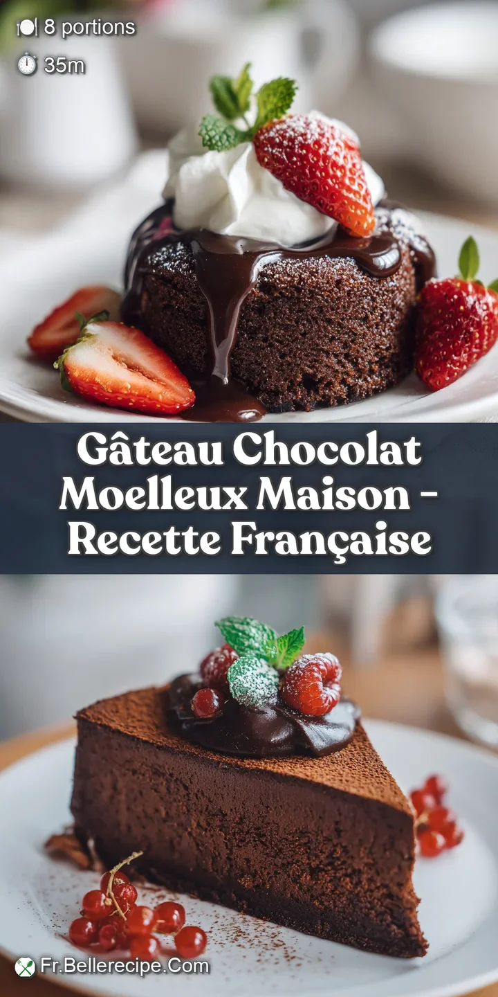 Close-up of a moist chocolate cake reveals its fudgy interior and slightly crusty top. Irresistibly decadent, rich, and de...