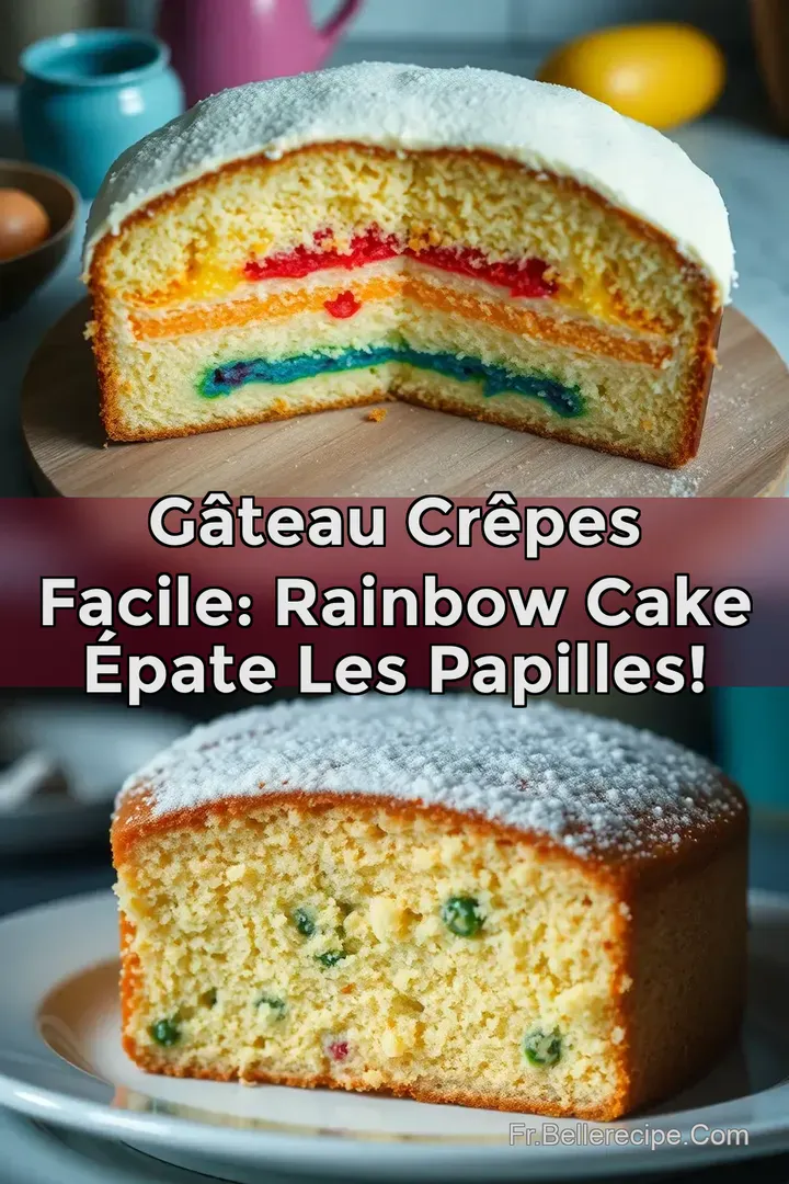 G&acirc;teau Cr&ecirc;pes Facile: Rainbow Cake &Eacute;pate les Papilles!