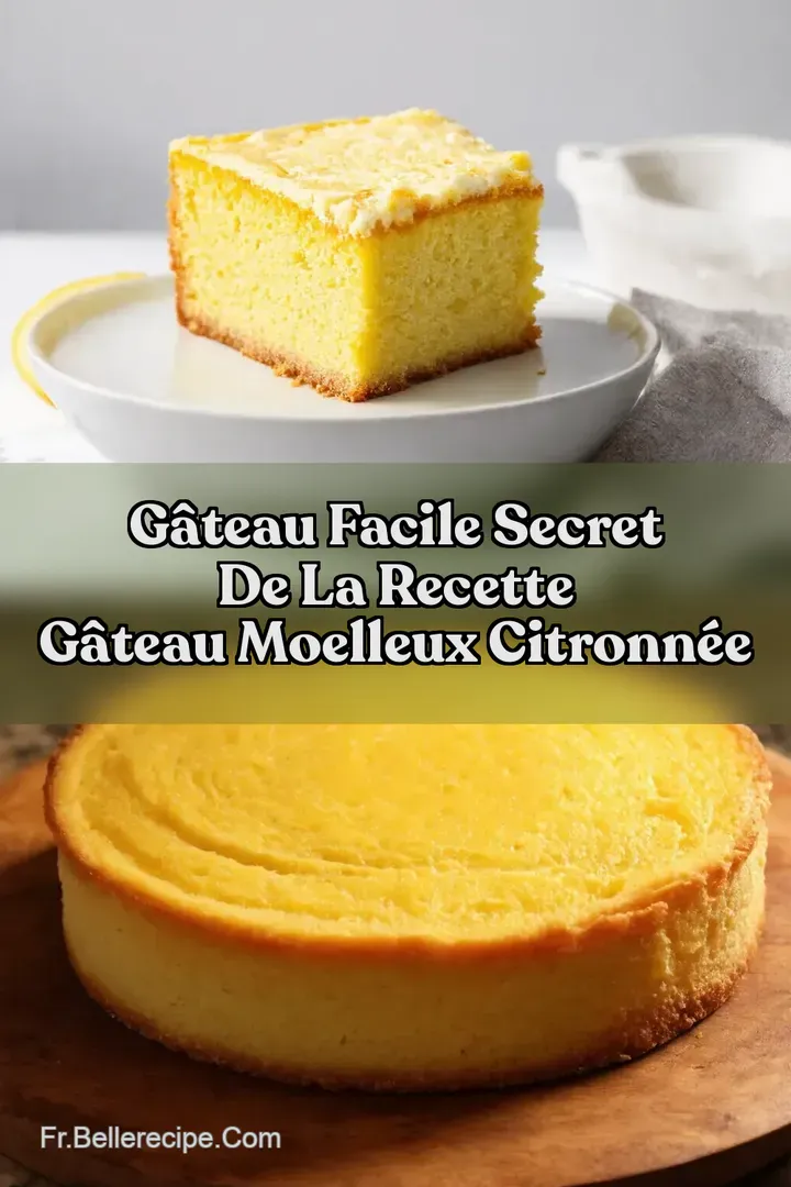 G&acirc;teau Facile Secret de la Recette G&acirc;teau Moelleux Citronn&eacute;e