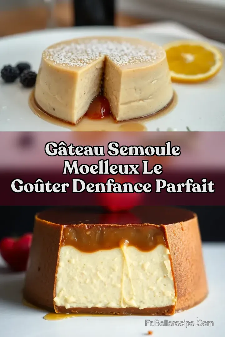 G&acirc;teau Semoule Moelleux Le Go&ucirc;ter dEnfance Parfait