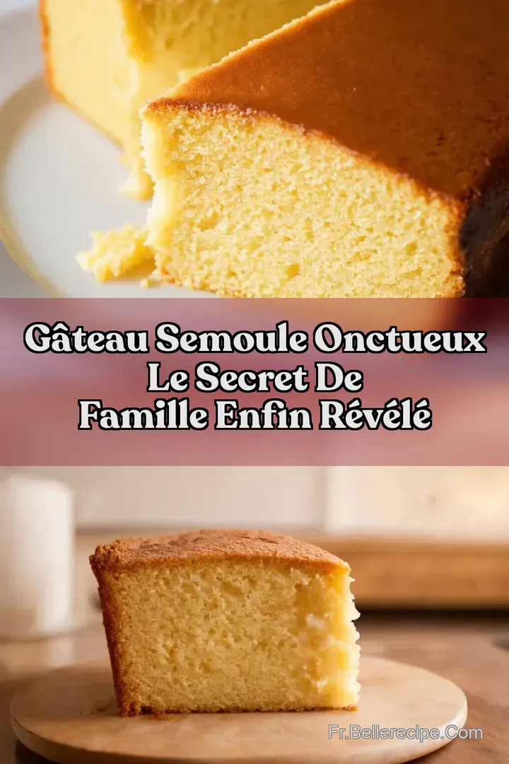 G&acirc;teau Semoule Onctueux Le Secret de Famille Enfin R&eacute;v&eacute;l&eacute;