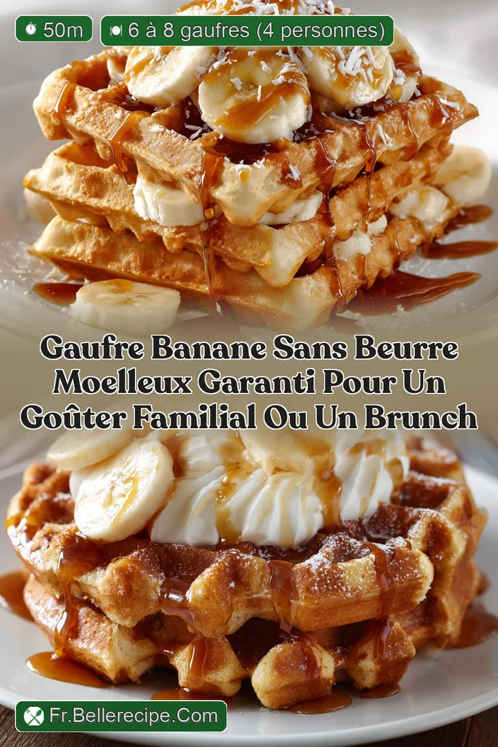 Gaufre banane sans beurre Moelleux garanti pour un go&ucirc;ter familial ou un brunch
