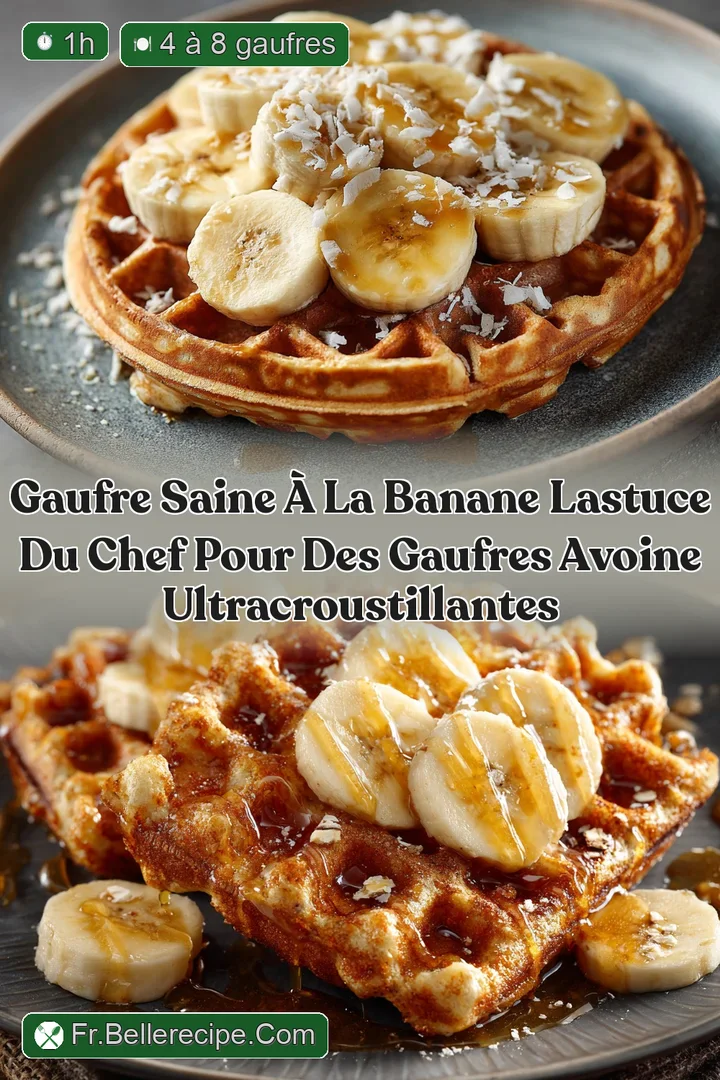 Gaufre saine &agrave; la banane Lastuce du chef pour des gaufres avoine ultracroustillantes